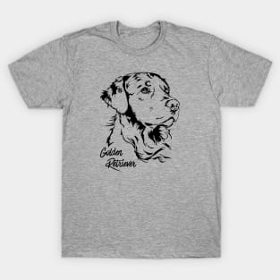 Funny Proud Golden Retriever dog portrait T-Shirt
